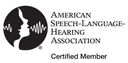 American Speech-Language-Hearing Association certified member badge