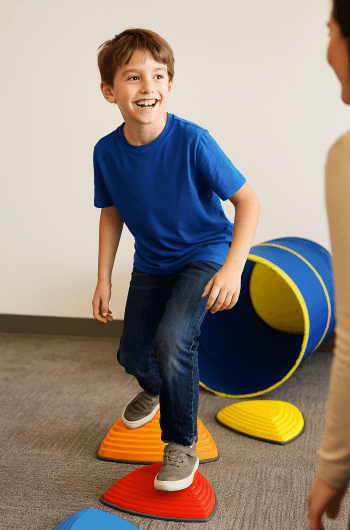 Gross motor strength & coordination at Advanced Therapy & Wellness Center