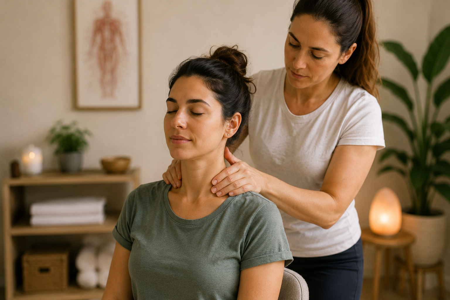 Bodywork session with an infant at Advanced Therapy & Wellness Center
